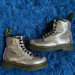 Toddler Girl 7 Metallic Pink Dr. Martens